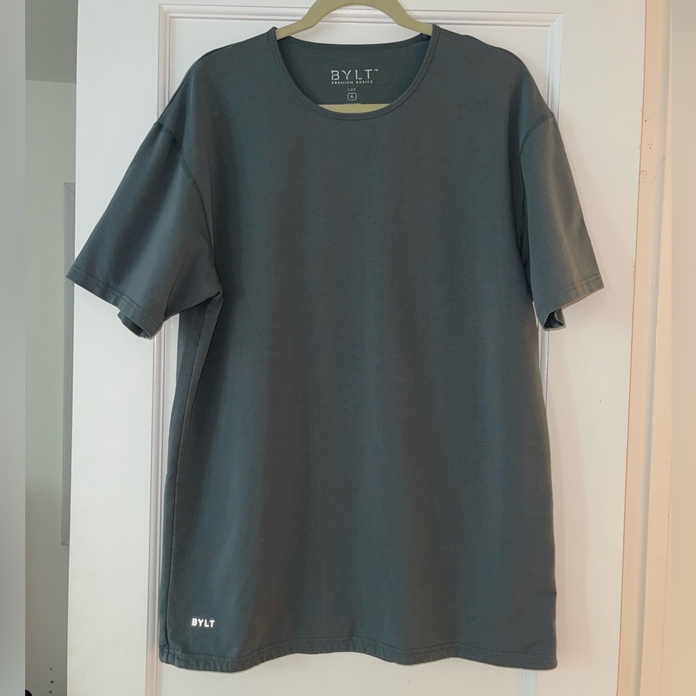 BYLT Basics Lux Straight Hem T-shirt Men’s XL - Green Grey